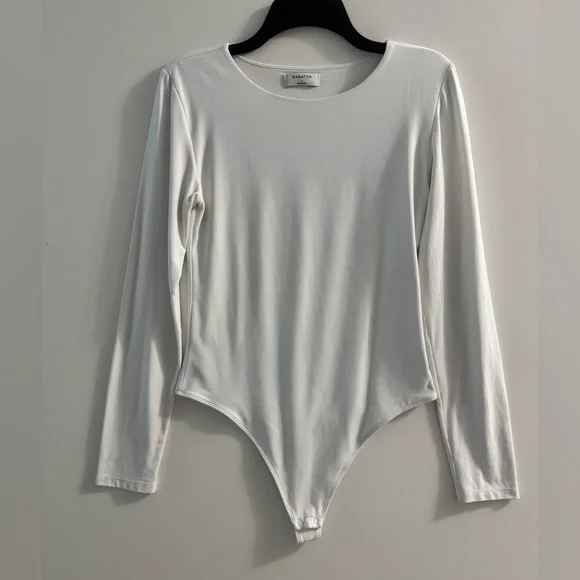 Babaton White Long Sleeve Bodysuit - Picture 1 of 7